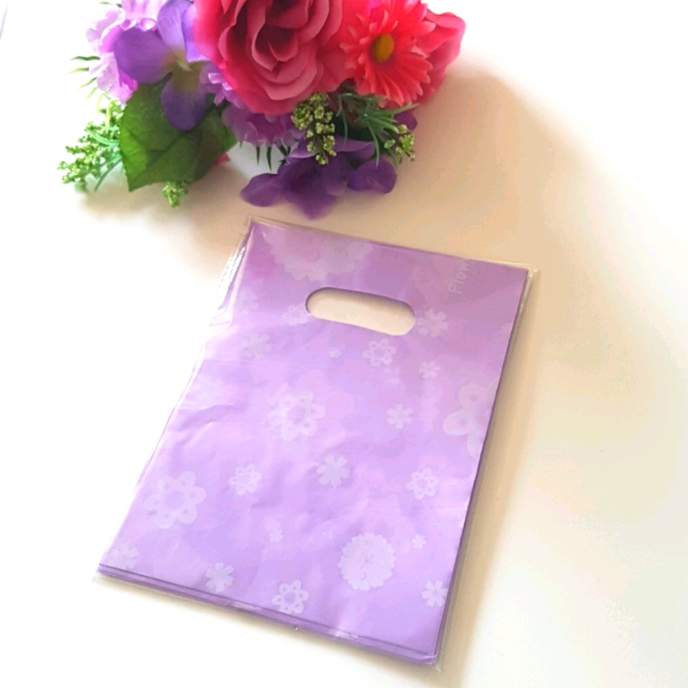 25 pcs Small Loot Bags Floral Design Favor Bags Treat Bags 5.5x6" In.